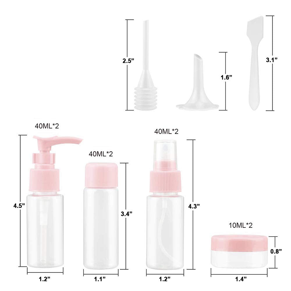 Vitog bouteille-spray-40ml transparente, pratique pour les usages en déplacement