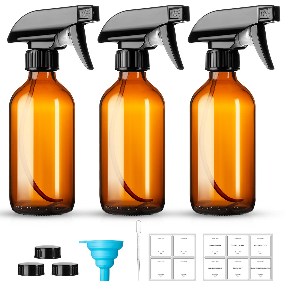 Bouteille Vitreaux ambrée 8oz avec pompe réglable pour une application précise.