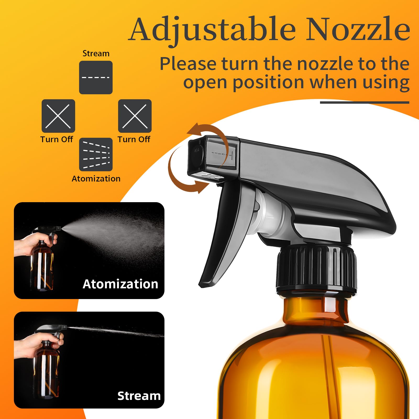 Prêtes à remplir: bouteille ambrée Vitreaux 8oz pour divers liquides.