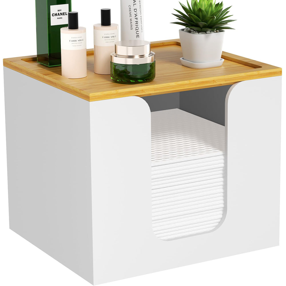 Boîte VITVITI pour serviettes visage jetables en acrylique, rangement net et clair.
