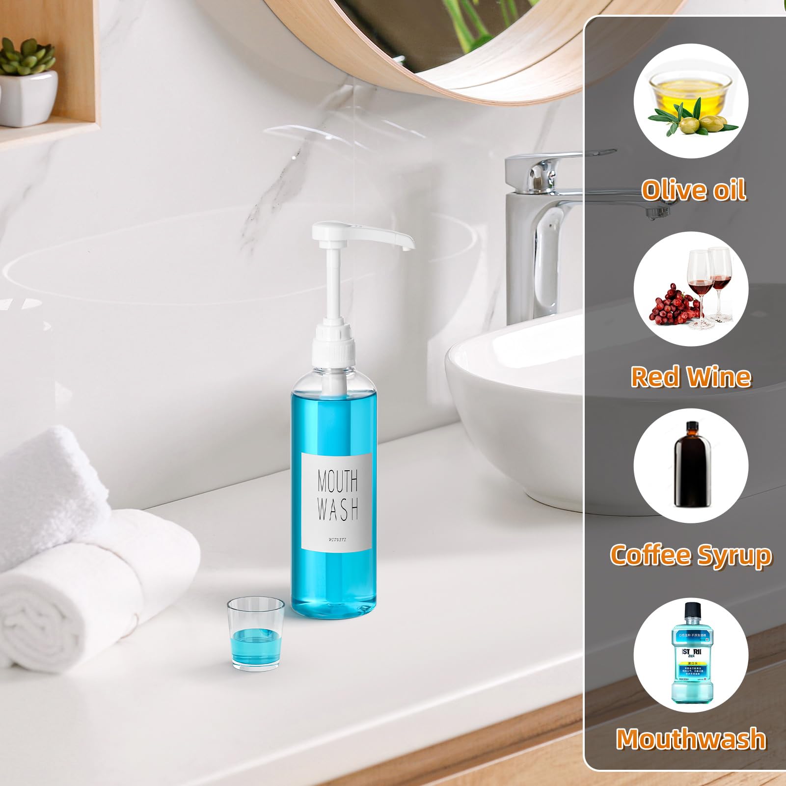 Vitviti bouteille plastique effet verre, robuste et réutilisable.