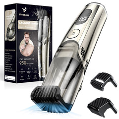 VivaEase Trimmer Barbe avec aspiration pour un entretien sans poussière.