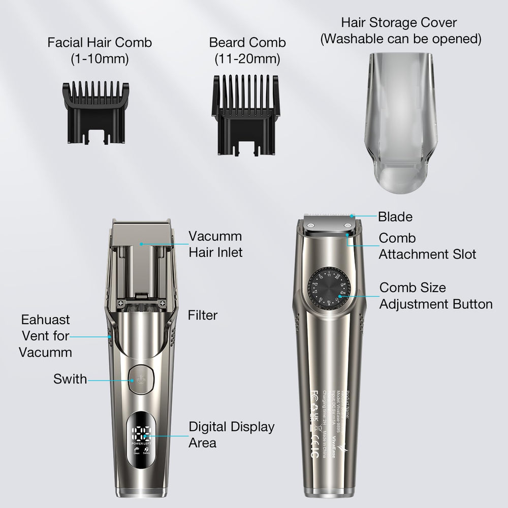 VivaEase Trimmer Barbe design ergonomique pour une prise en main agréable.