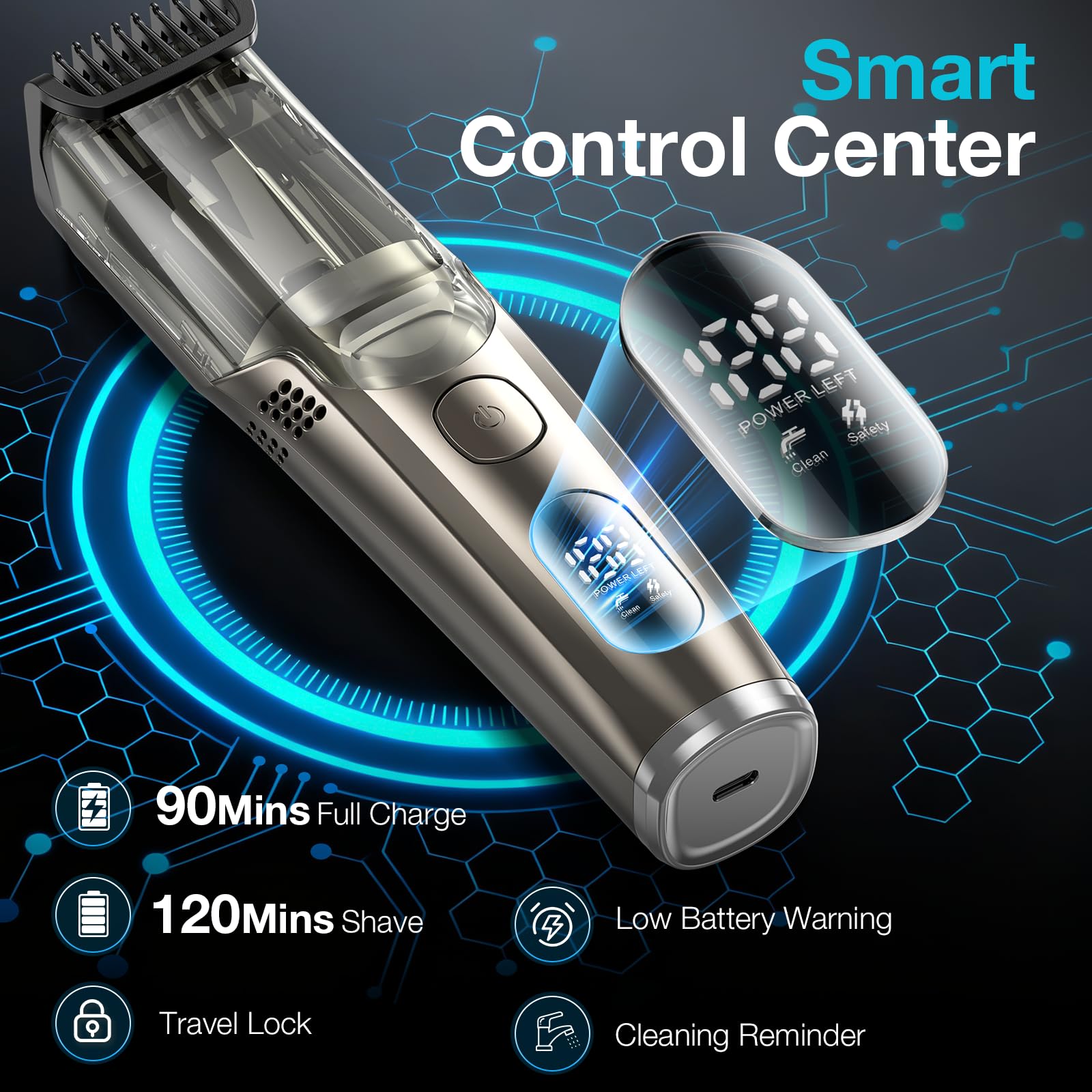 VivaEase Trimmer Barbe recharge USB pour grooming nomade.