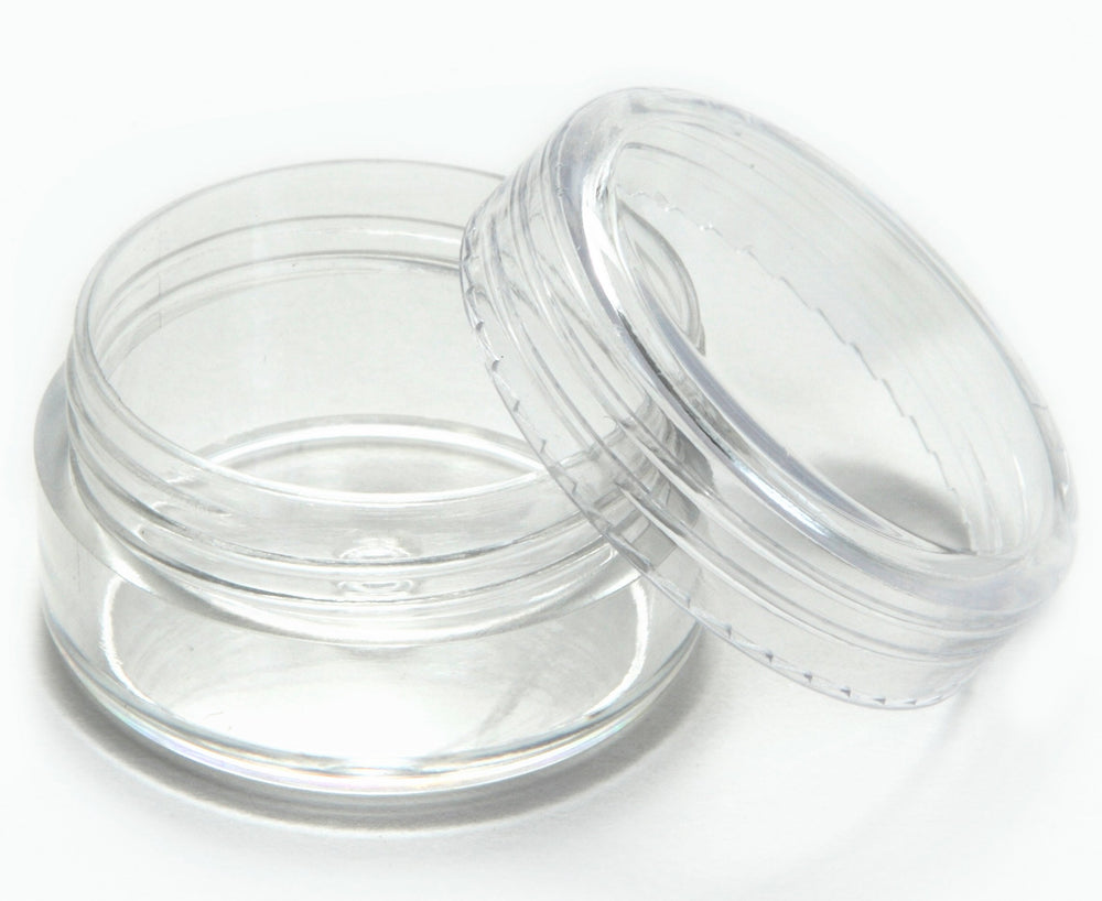 Pot Vivaplex vide 5 ml avec vis, hermétique et pratique en voyage.