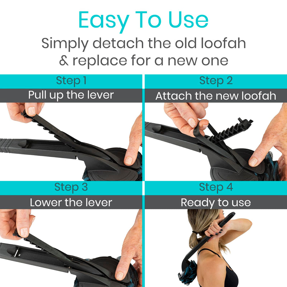 Vive attache-eponge-securisee: changement rapide et fixation fiable.