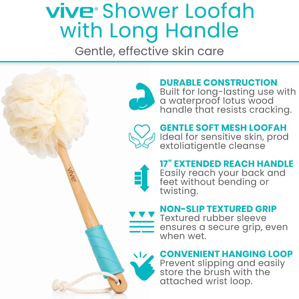 Vive loofah-exfoliant-maille douce pour une peau veloutée.