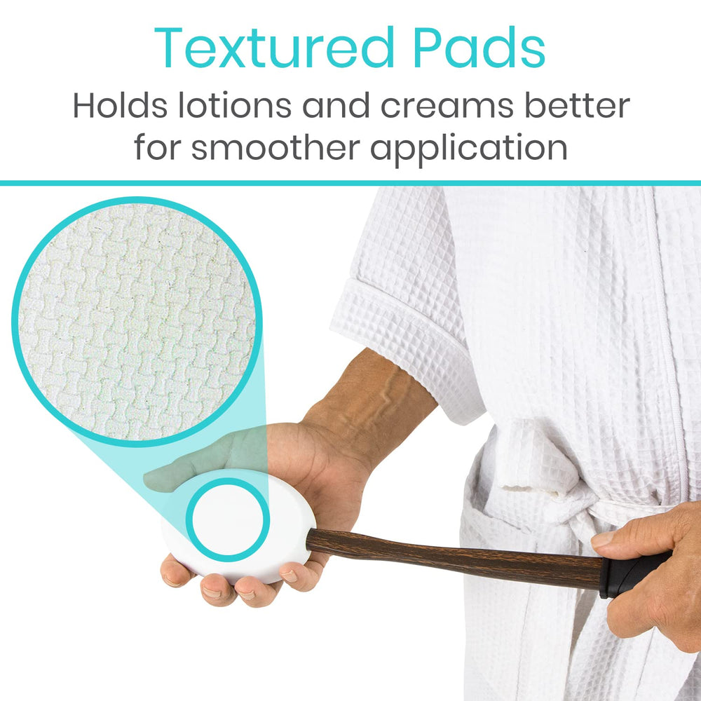 Vive: tampons texturés pour distribution précise sans gouttes.