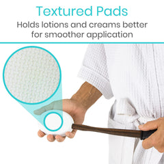 Vive: tampons texturés pour distribution précise sans gouttes.