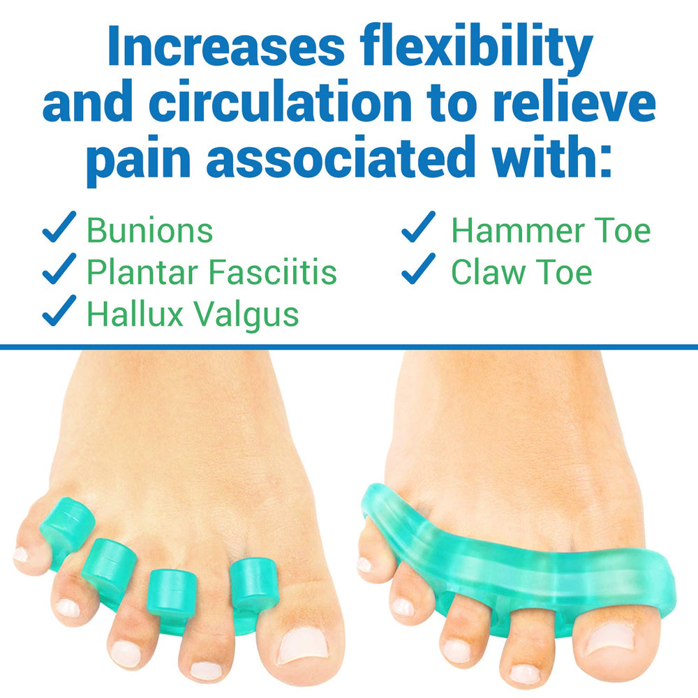 VIVEsole gel-silicone-doux: isolation entre les orteils et réduction des frottements.