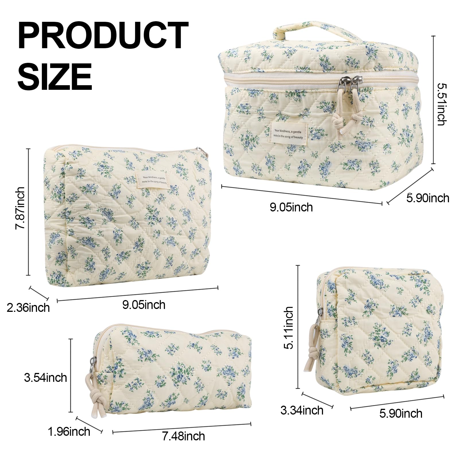 Idée cadeau VIWIME: trousse maquillage florale pour femmes