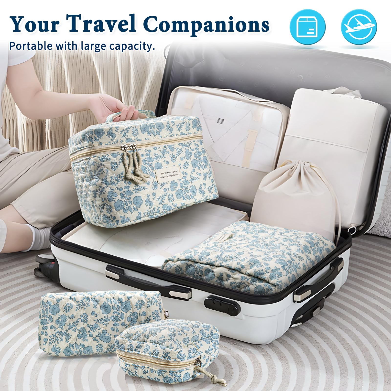 VIWIME étui beauté polyvalent, rangement organisé pour accessoires