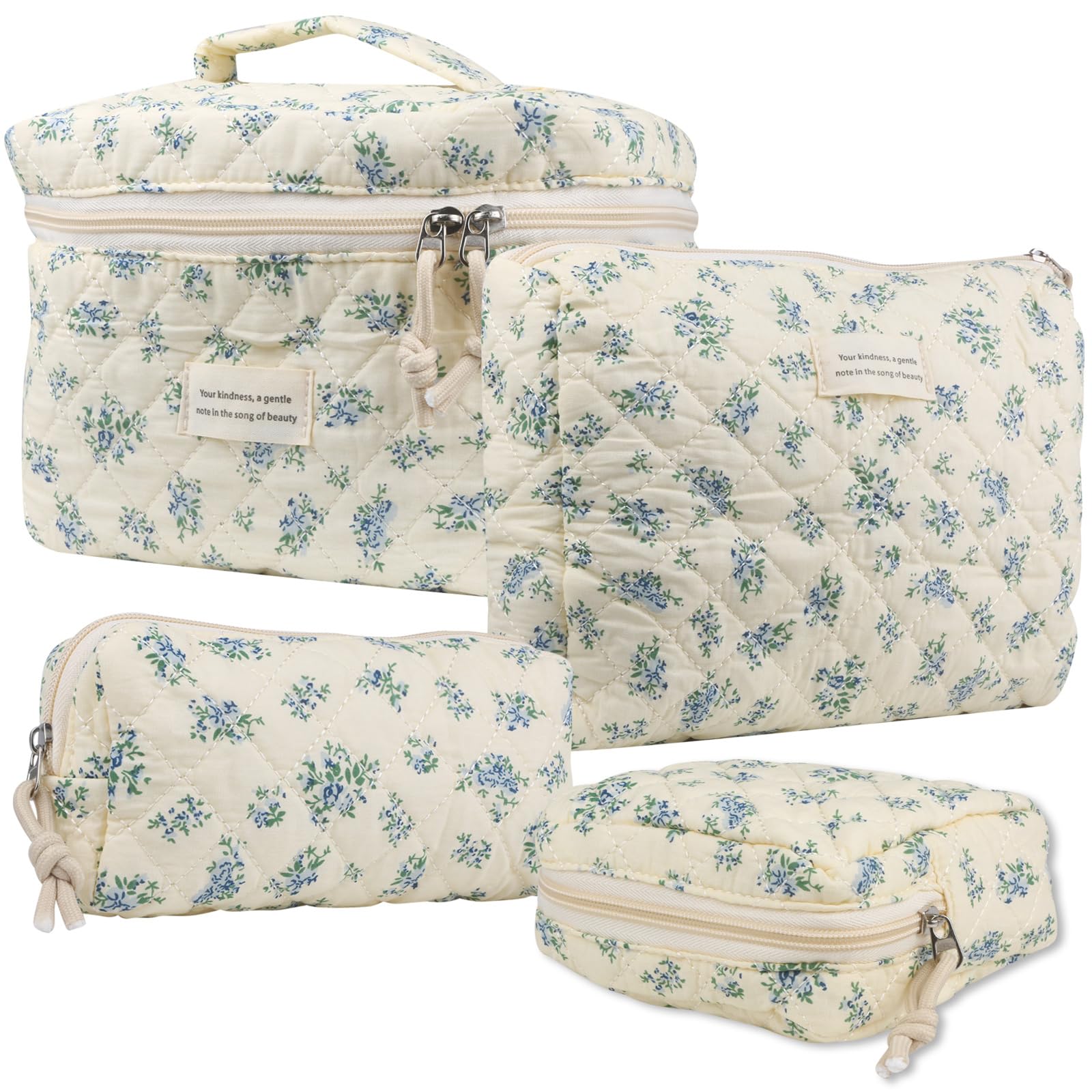 Trousse VIWIME pour maquillage en coton quilté, légère et organisée