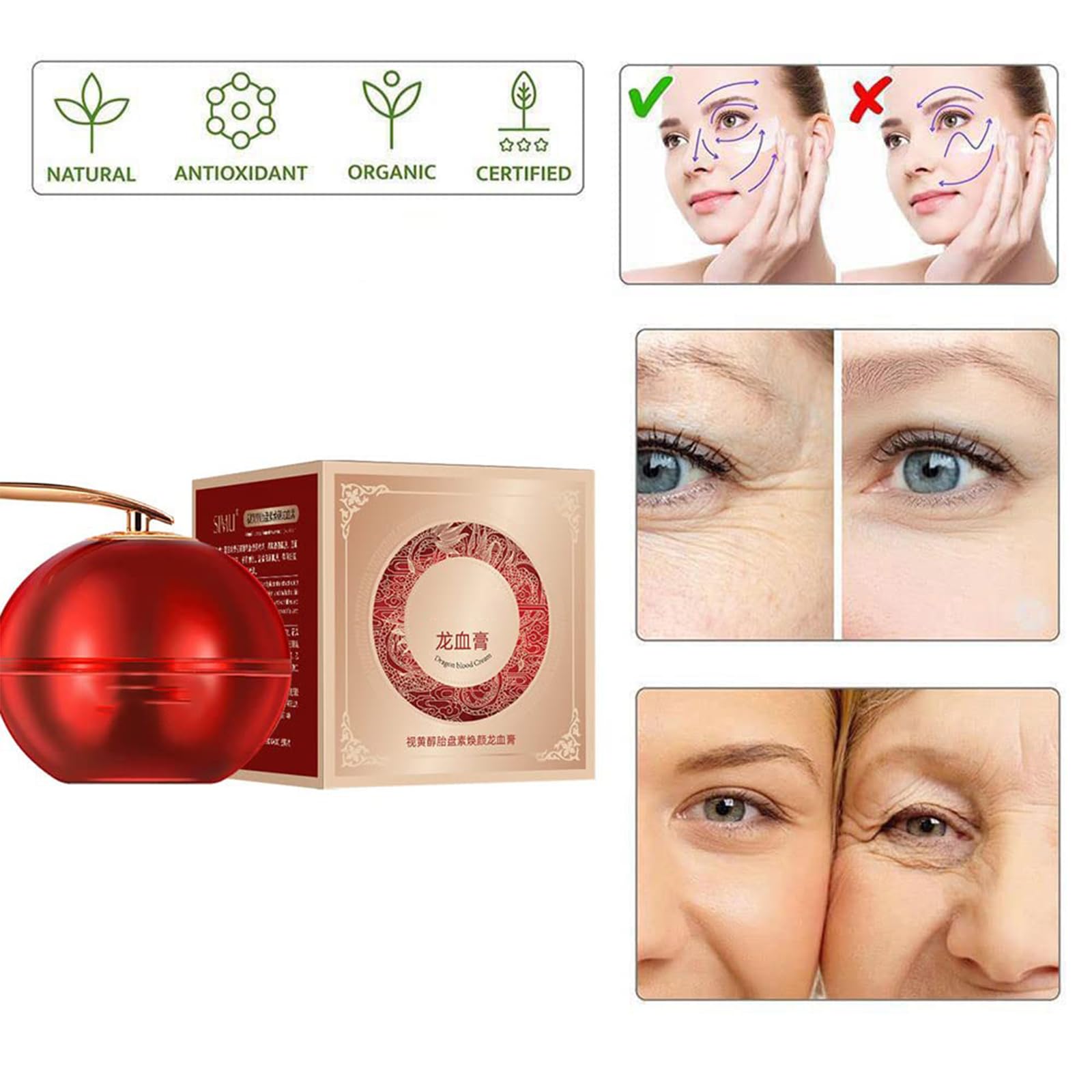 VJPPII Crème visage portable pochette, soin rapide en déplacement.