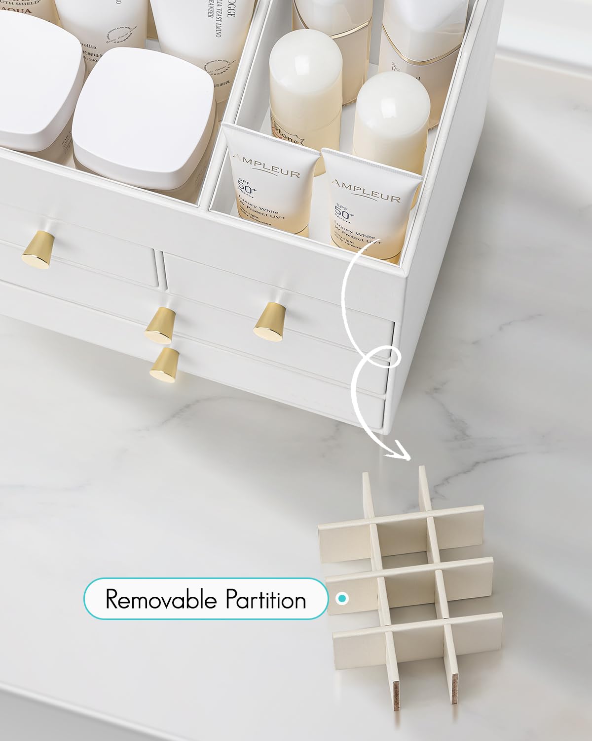 Espace vernis et manucure bien rangé avec le meuble Vlando.