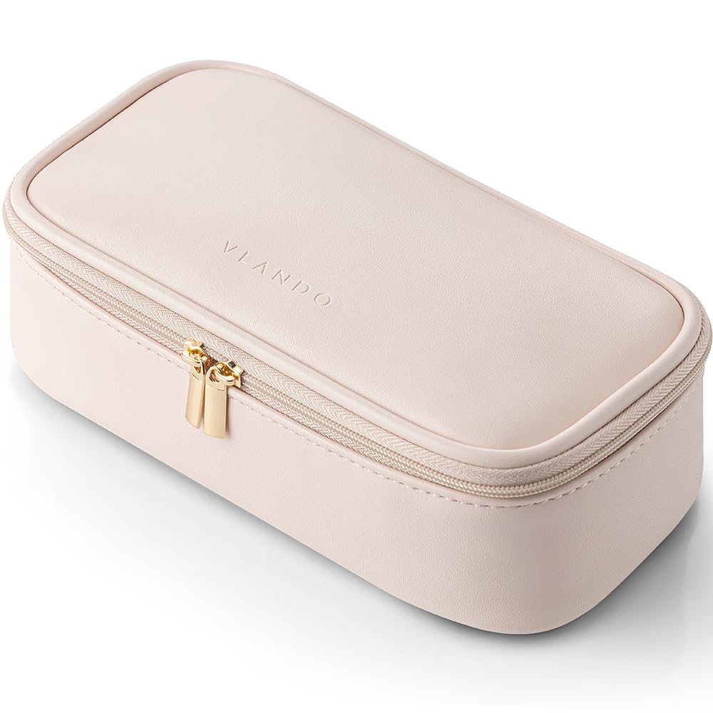 Trousse Vlando Maquillage Voyage abricot-rose, organisation pratique pour voyage.
