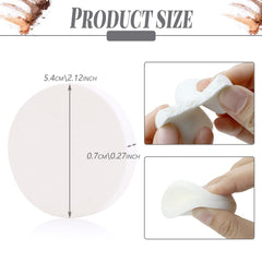 Éponge Vmiapxo blanche ronde, usage sec ou humide pour tout le visage.