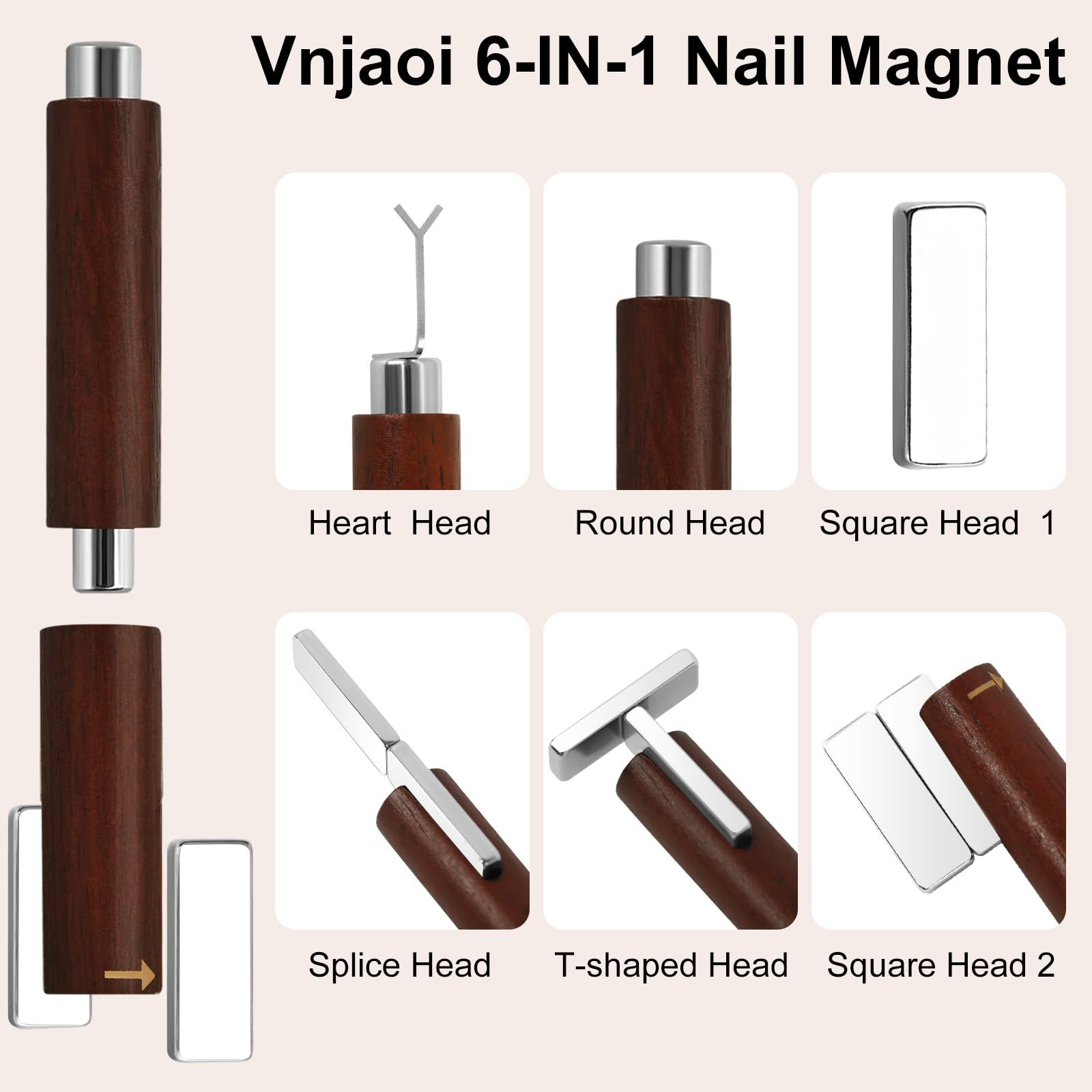 vnjaoi aimant cœur-ongles – permet des motifs cœur élégants sans effort.