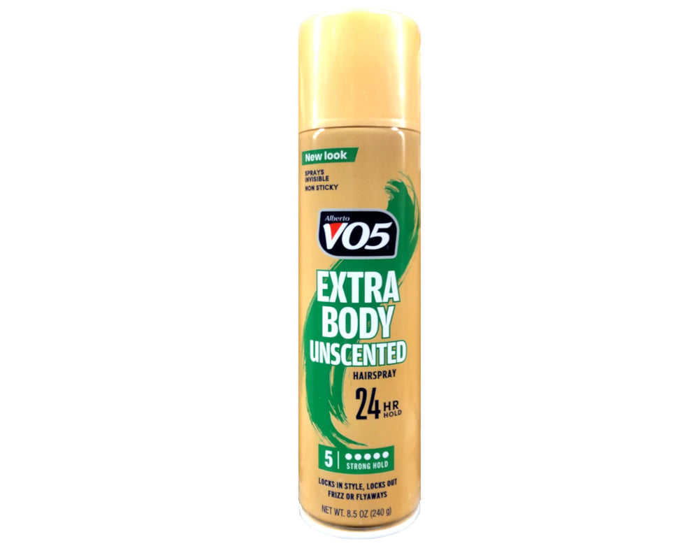 VO5 Crystal Clear Hairspray brume invisible, fini clair pour un look naturel.