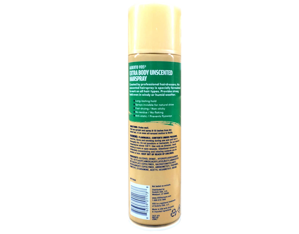 VO5 Crystal Clear Hairspray, finition invisible et sans résidu.