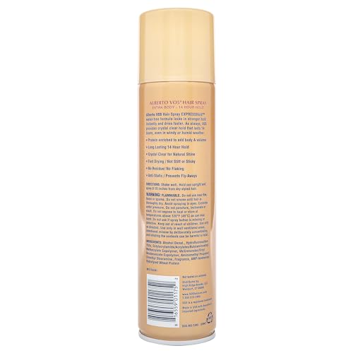 Vo5 Crystal Clear Spray — démonstration d’application rapide et cheveux secs après pulvérisation