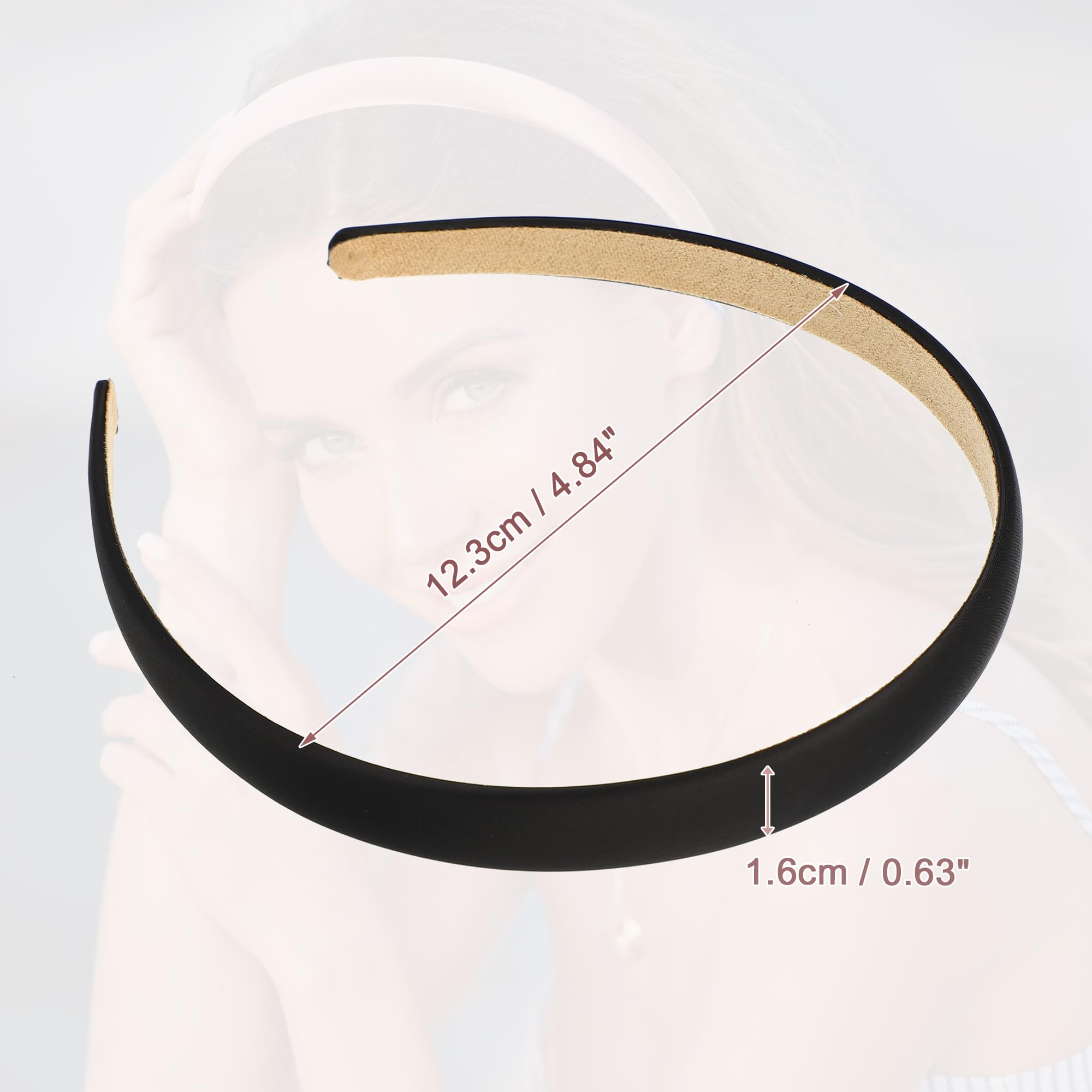 VOCOSTE bandeau satin noir ensemble de deux, polyvalent.