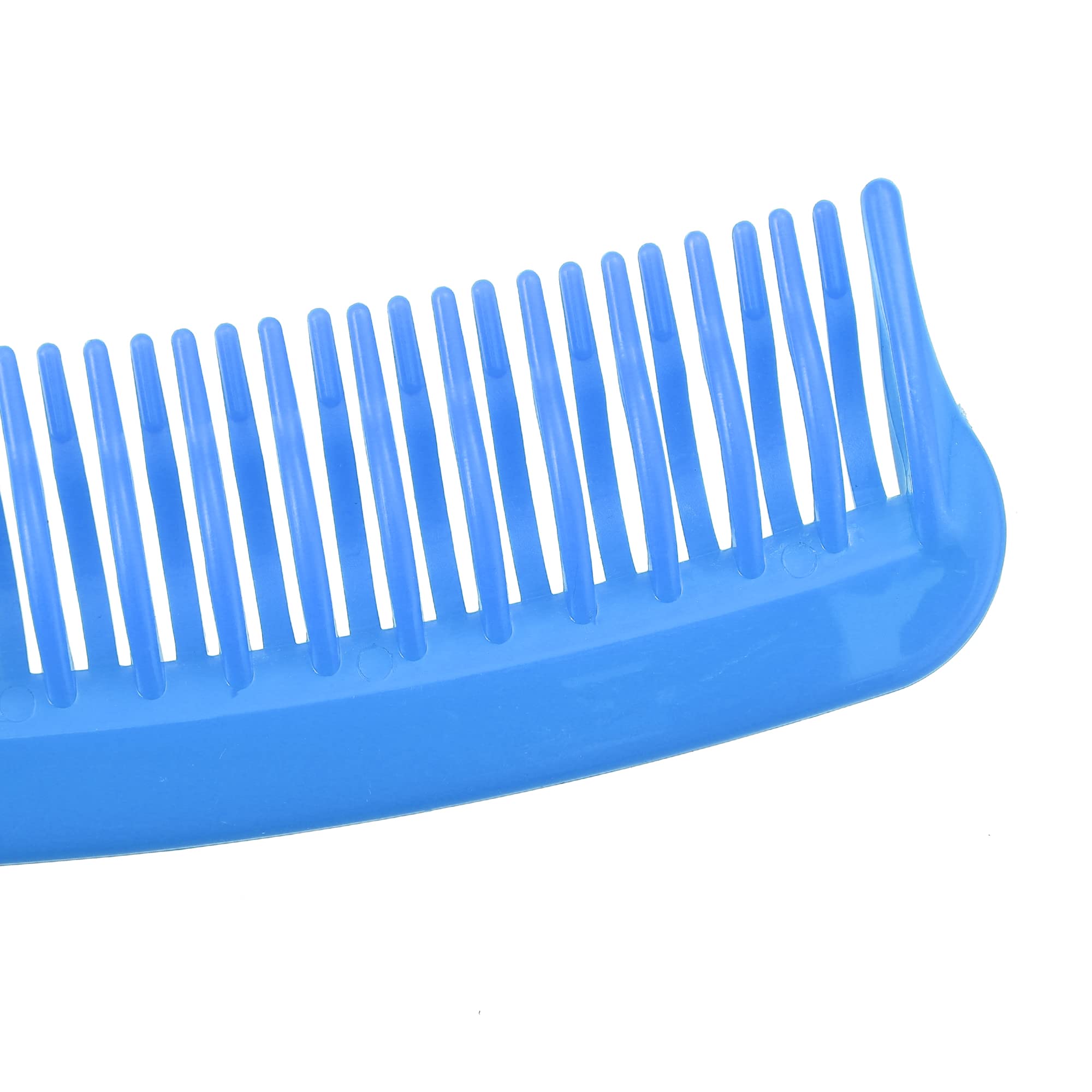 VOCOSTE peigne démêlant double rang bleu – adapté aux cheveux bouclés et dénouement des nœuds