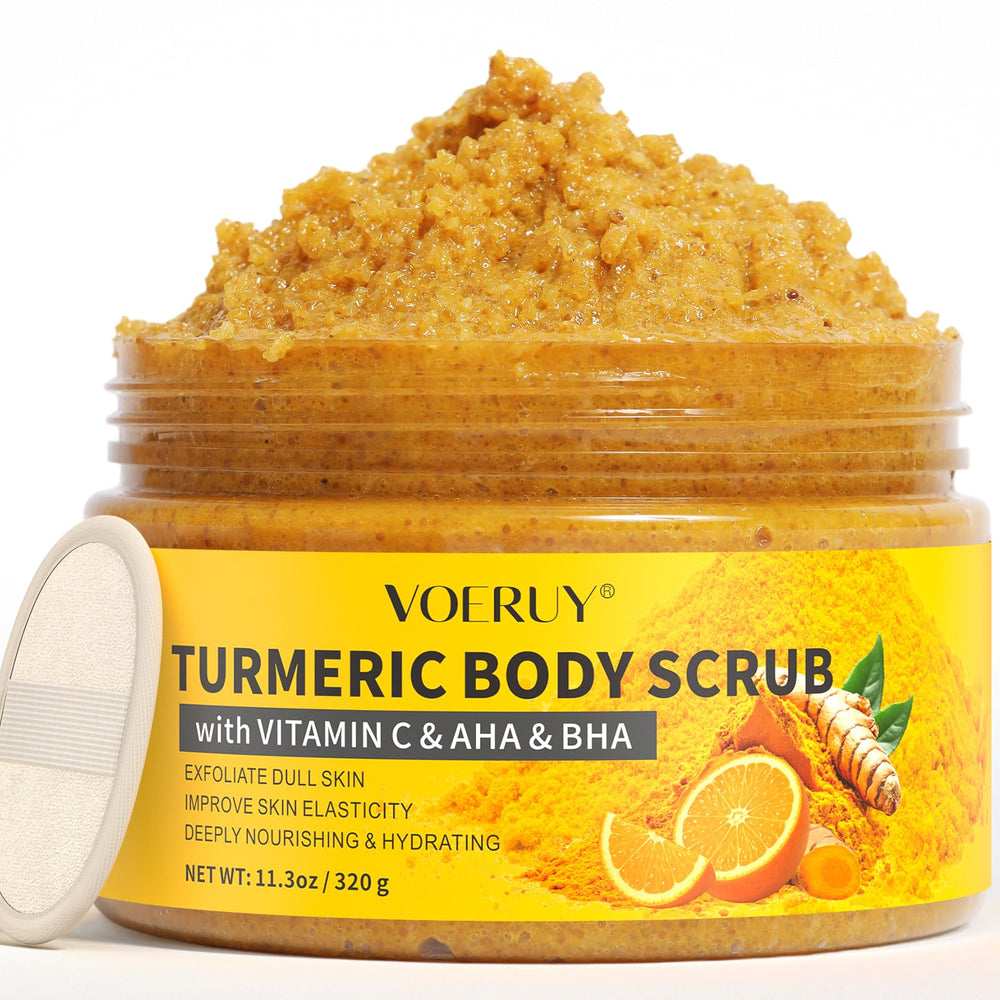 VOERUY Gommage Turmeric – bouteille prête à l’exfoliation du corps et douceur