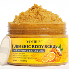 VOERUY Gommage Turmeric – bouteille prête à l’exfoliation du corps et douceur