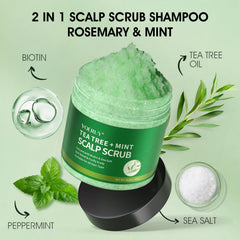 VOERUY Scrub menthe: parfum frais et revitalisant pour le cuir chevelu.