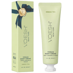 Voesh Crème végane pour le corps au thé vert, hydratation veloutée.