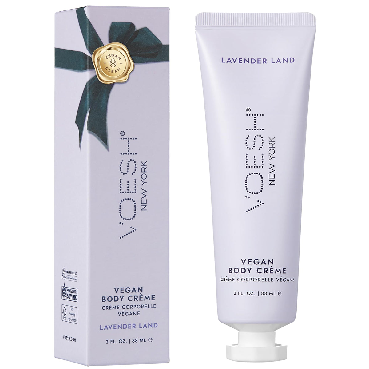 VOESH crème végane Velours Luxe avec lavande; hydratation douce pour mains et corps