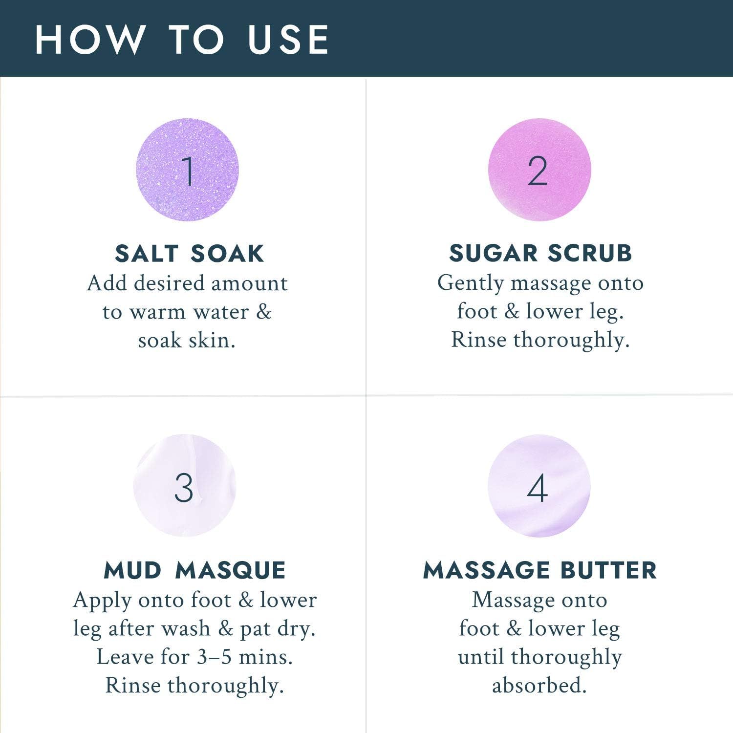 VOESH Pedi dans sa boîte Jasmine Soothe – masque argile purifiant pour pores nets.