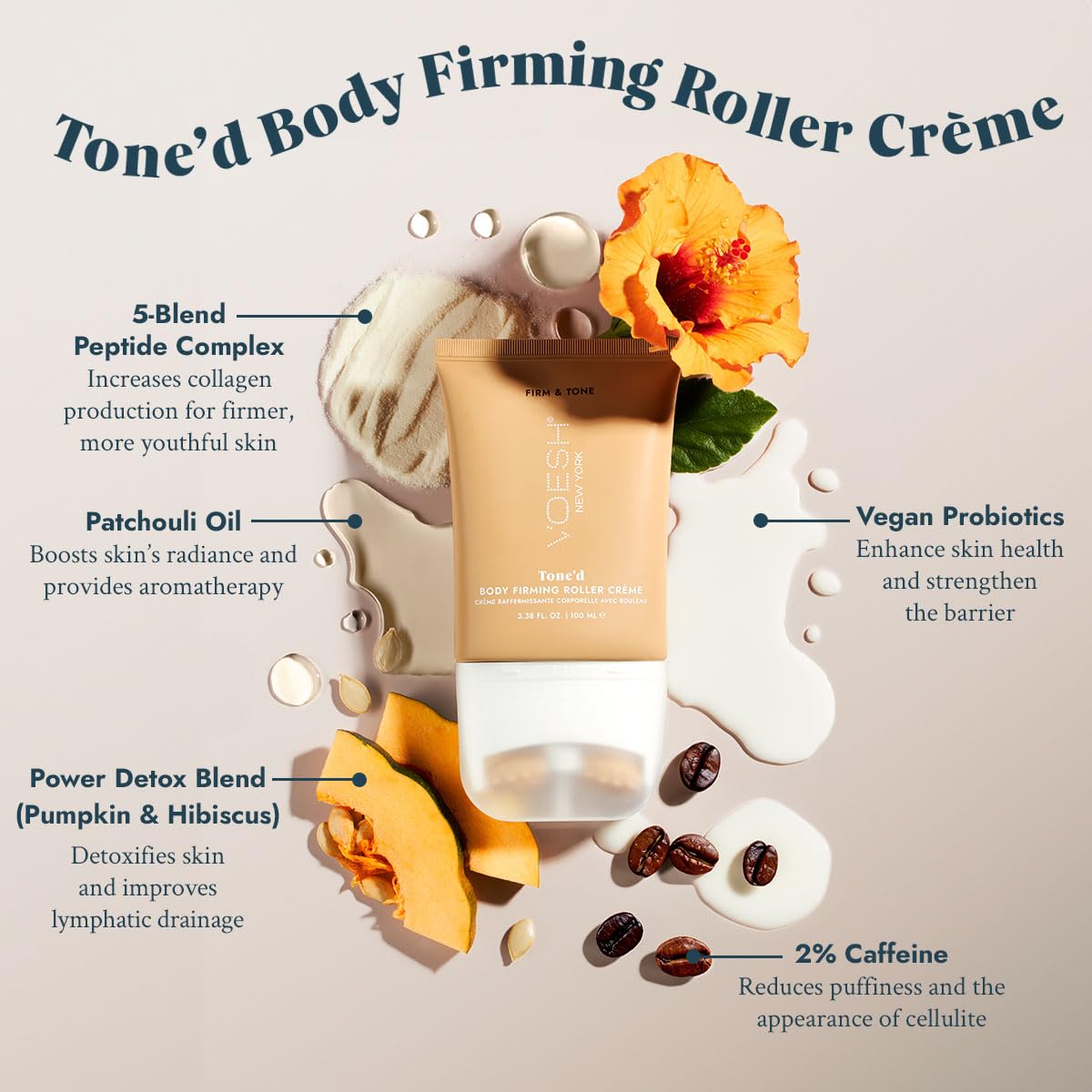 VOESH Roller Crème sans parfum, idéal pour peaux sensibles.