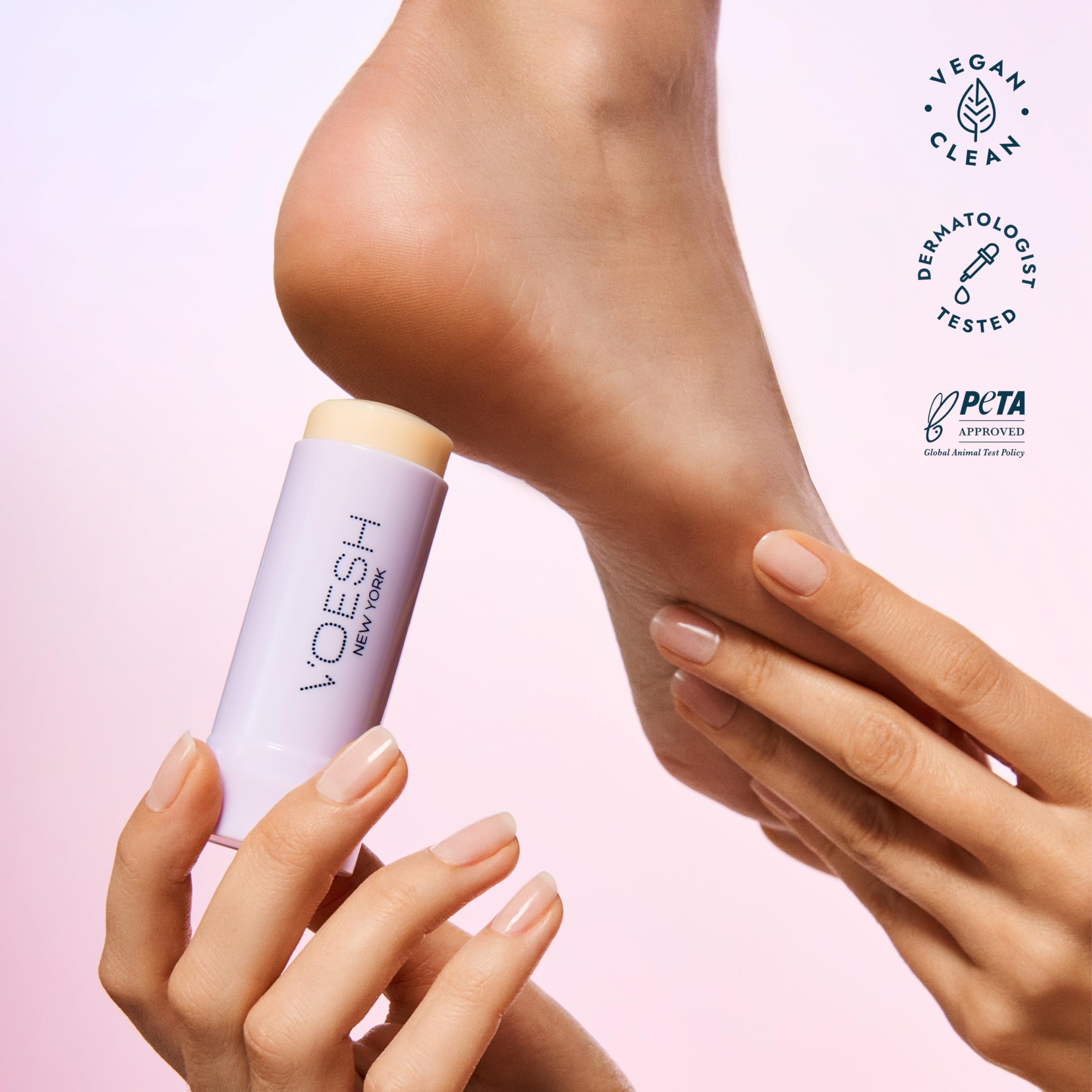VOESH Solemate balm packaging with lavender theme