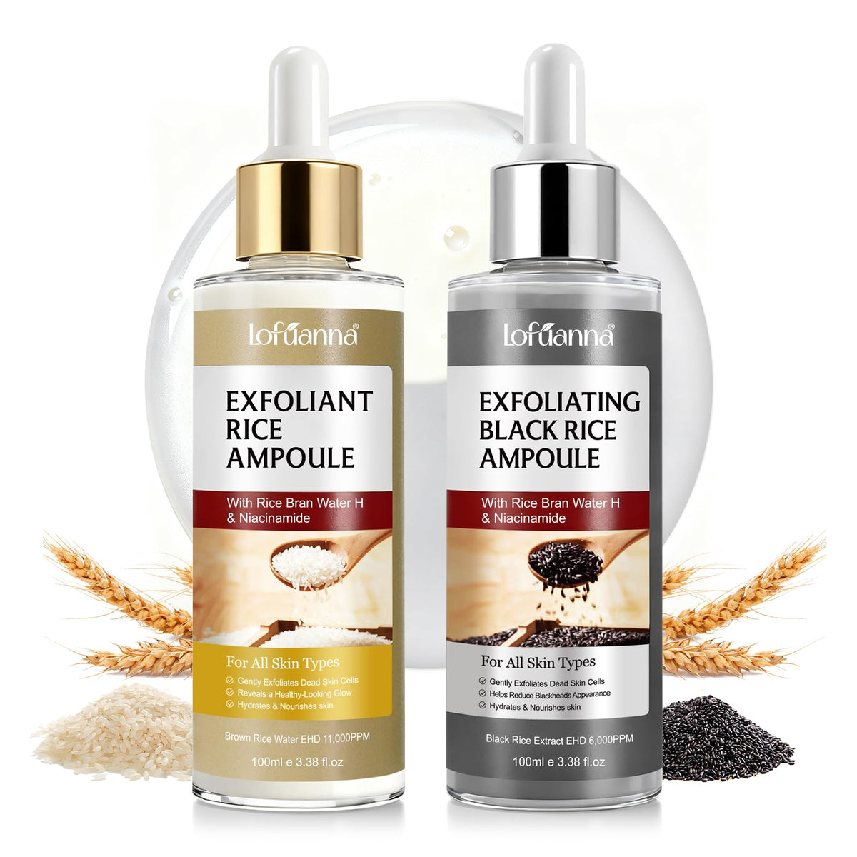 VOFANK Exfoliant Riz Noir – Bouteille pour une exfoliation douce et efficace.