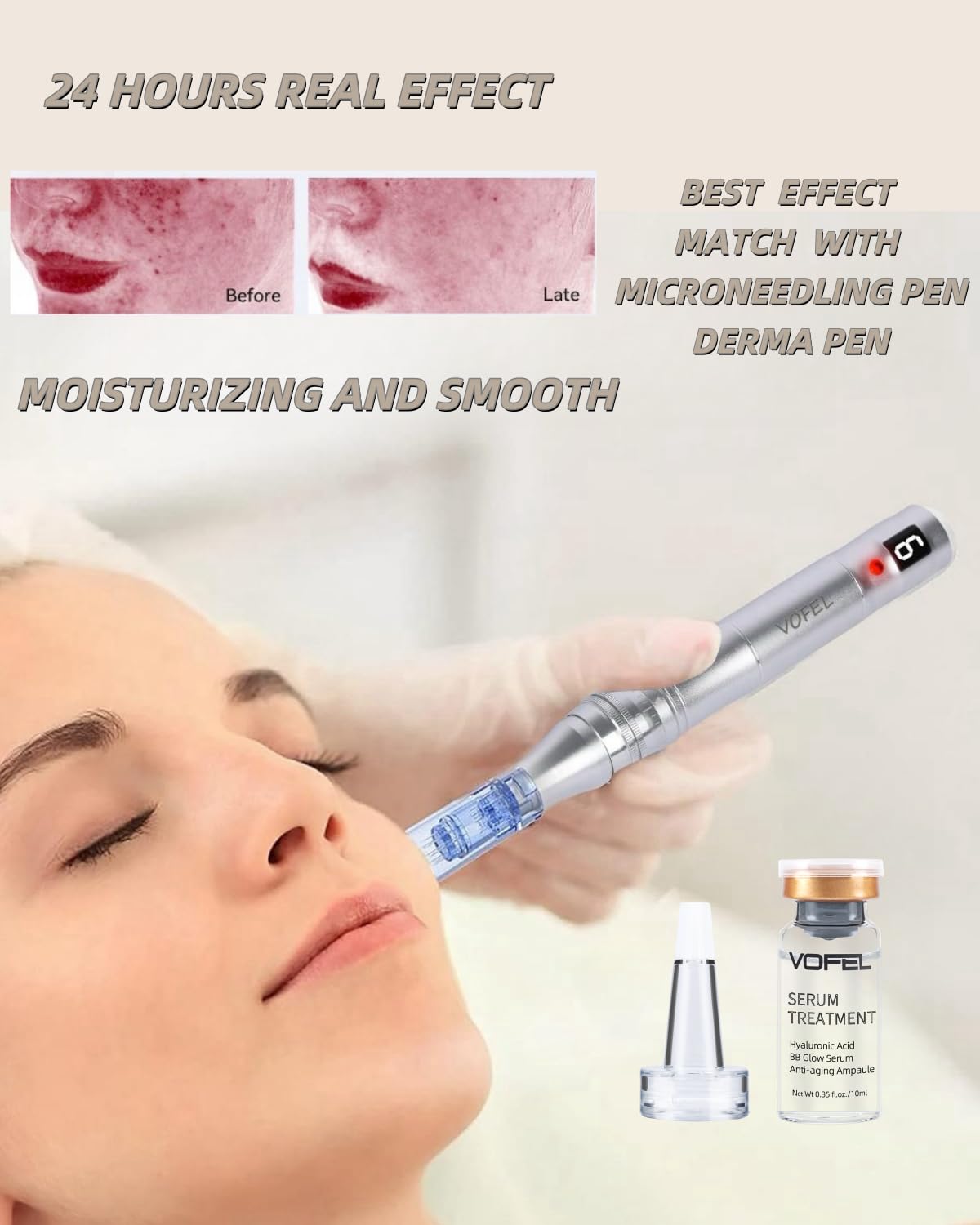 VOFEL Sérum hyaluronique dermaroller – utilisation ciblée