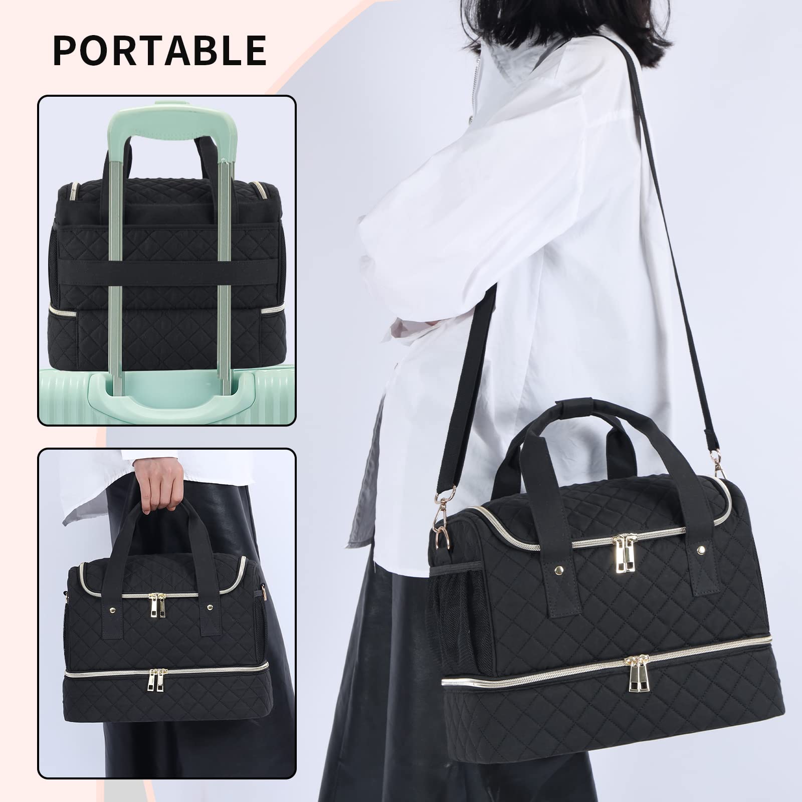 VOFIpremiAm Organisateur Vernis Noire avec diviseurs amovibles personnalisables.