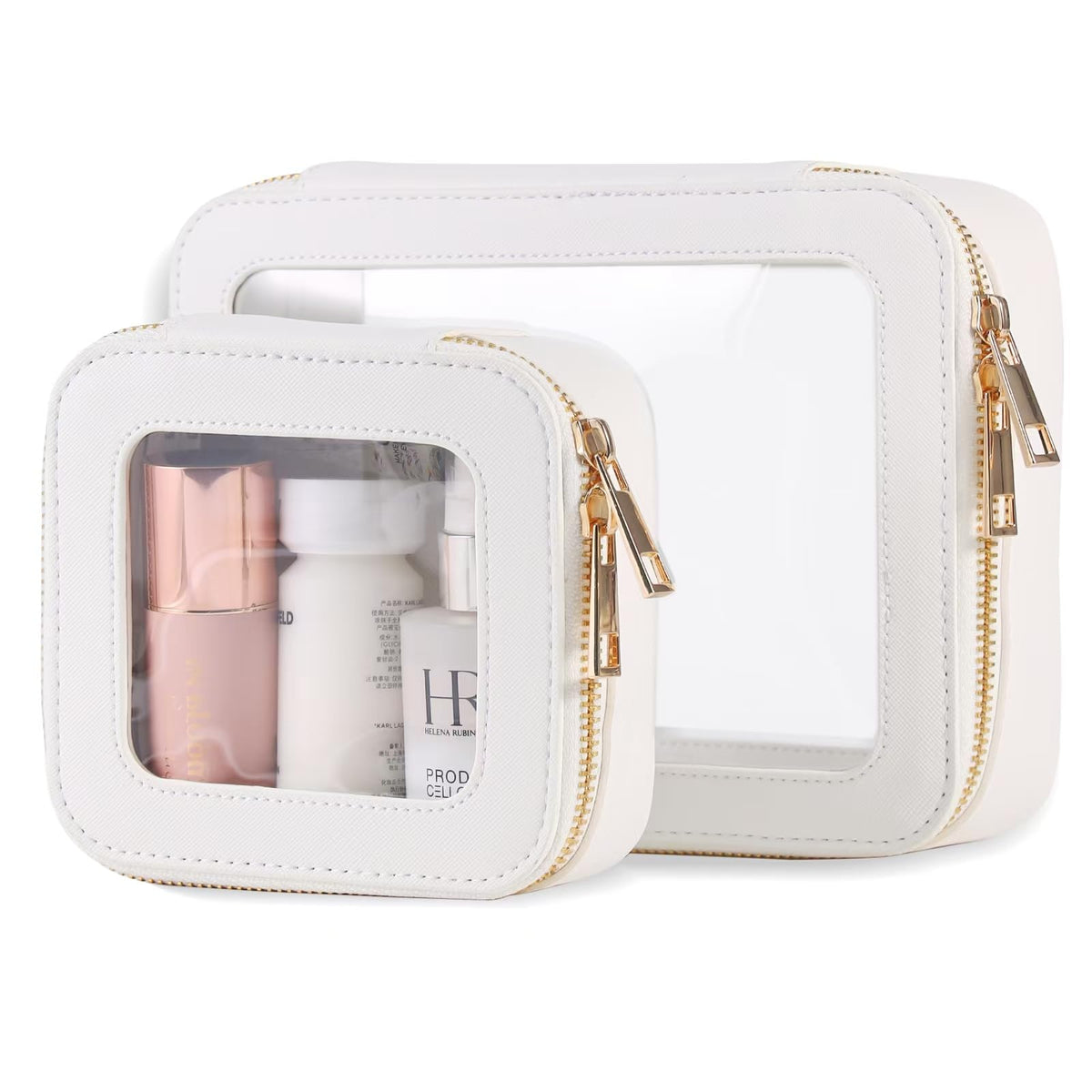 Trousse de toilette transparente VOFIpremiAm, rangement pratique lors des voyages.