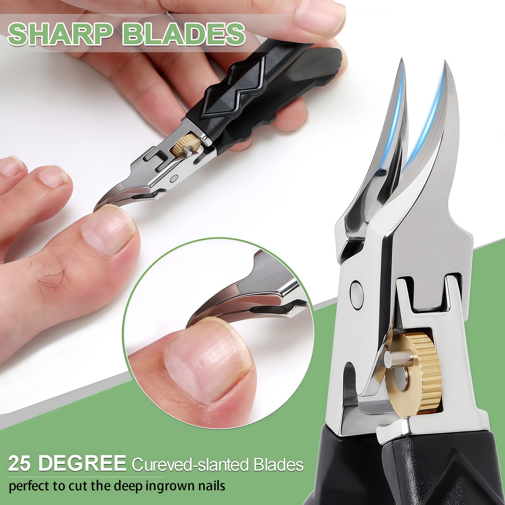 Ciseaux VOGARB pour ongles épais avec poignée longue et efficace.