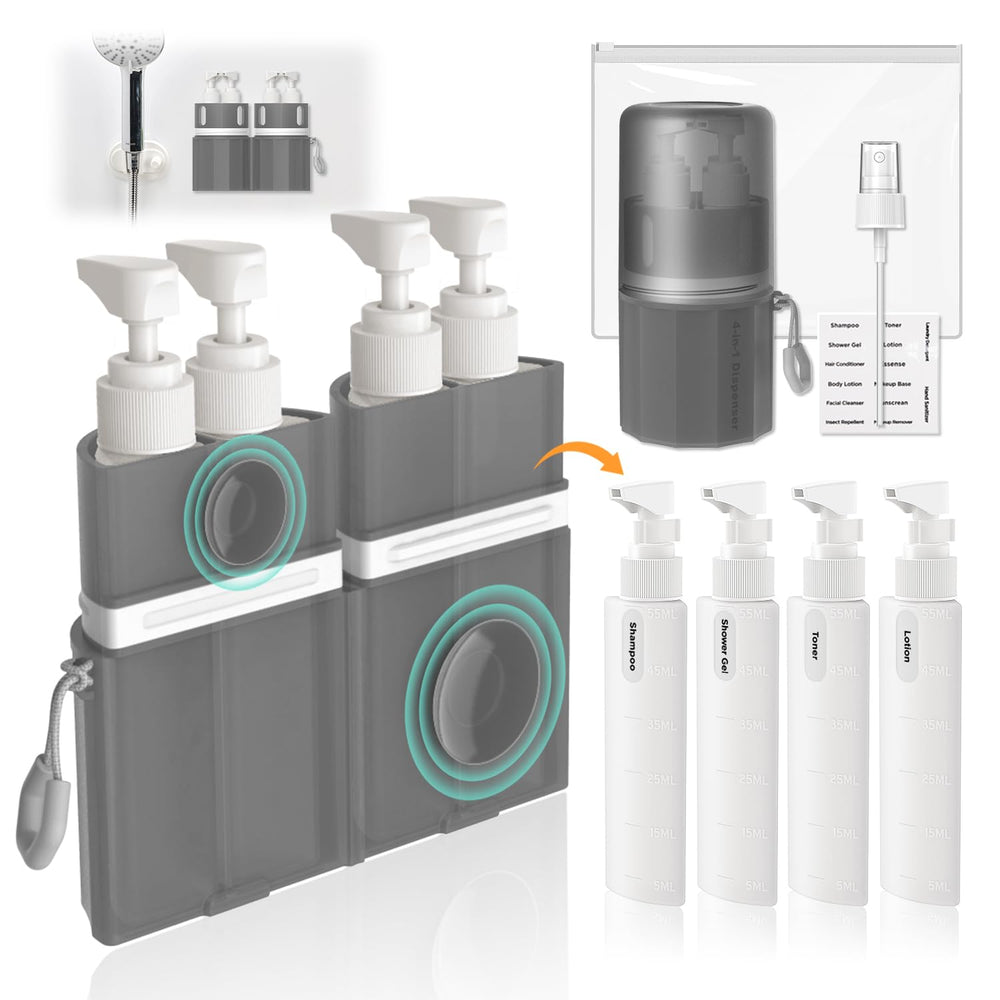 Bouteilles VOGOGE 55 ml avec pompes, idéales pour les liquides en voyage