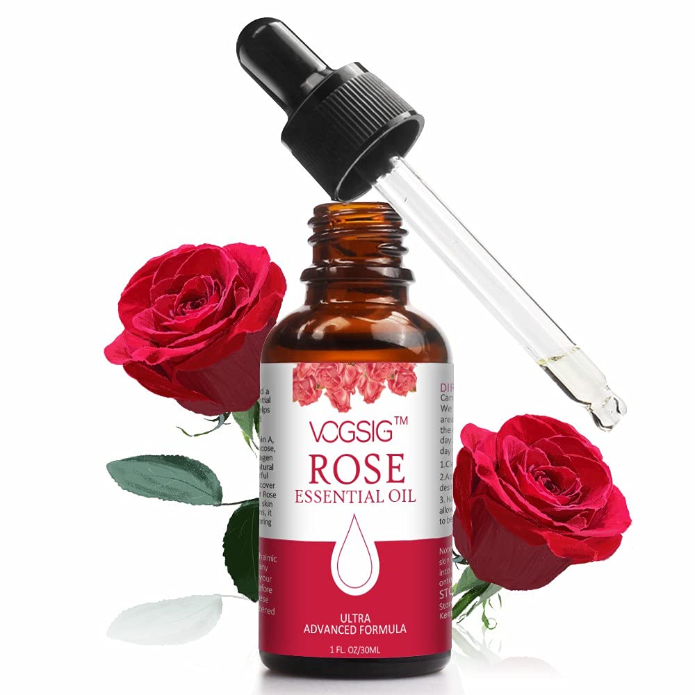 VOGSIG Rose Huile Essentielle Rose 30ml – hydratation rapide pour peau.