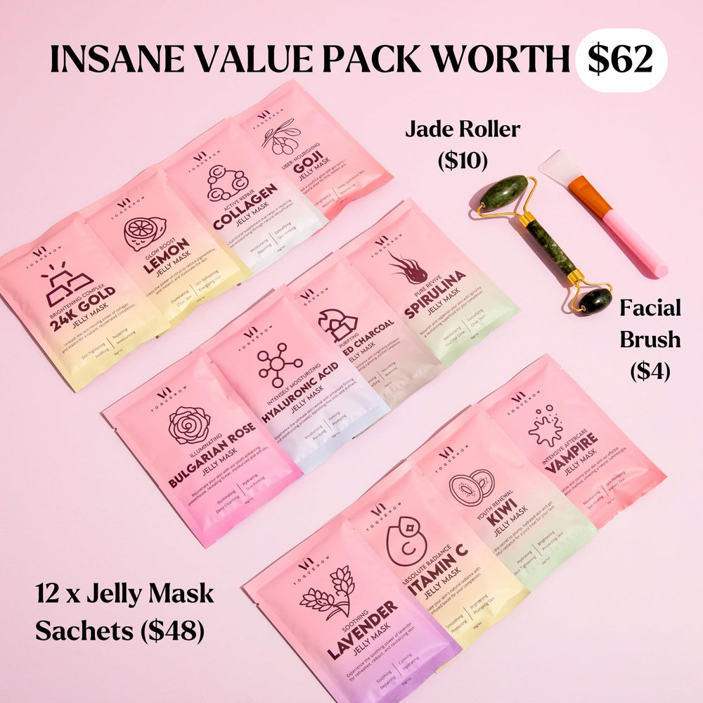 VogueNow Jade Roller inclus: massage du visage et absorption