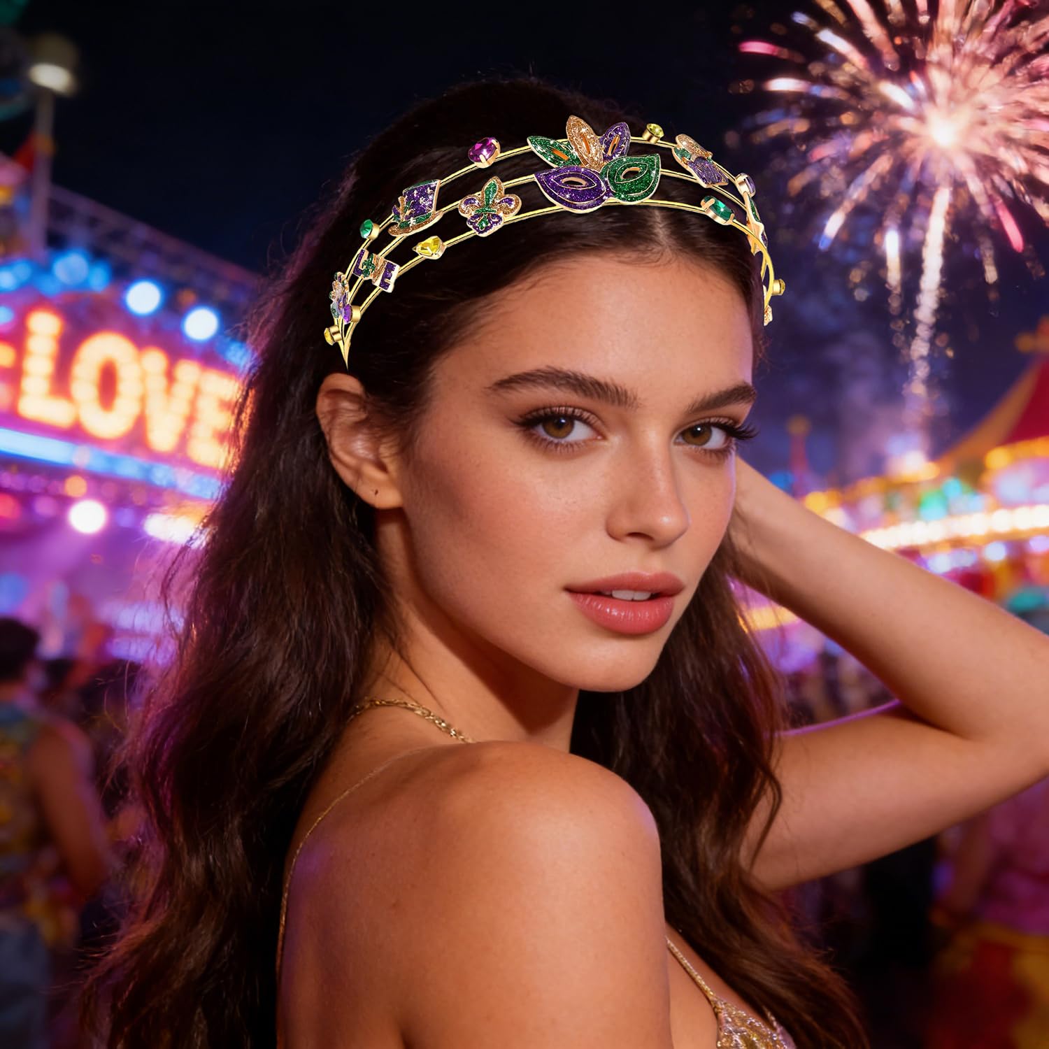 Cadeau Mardi Gras vokone, accessoire fête pour elle.