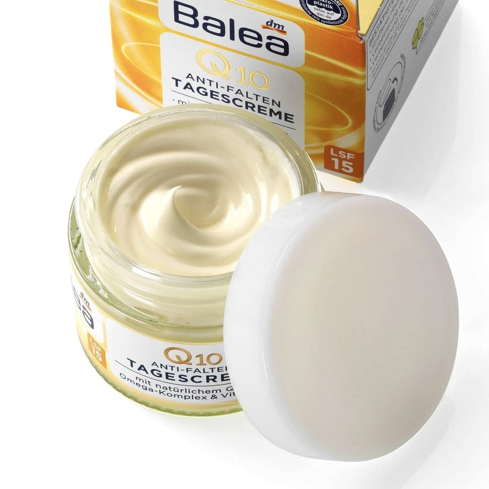 Crème Volans Balea Q10 Jour – application matin pour protéger la peau tout au long de la journée.