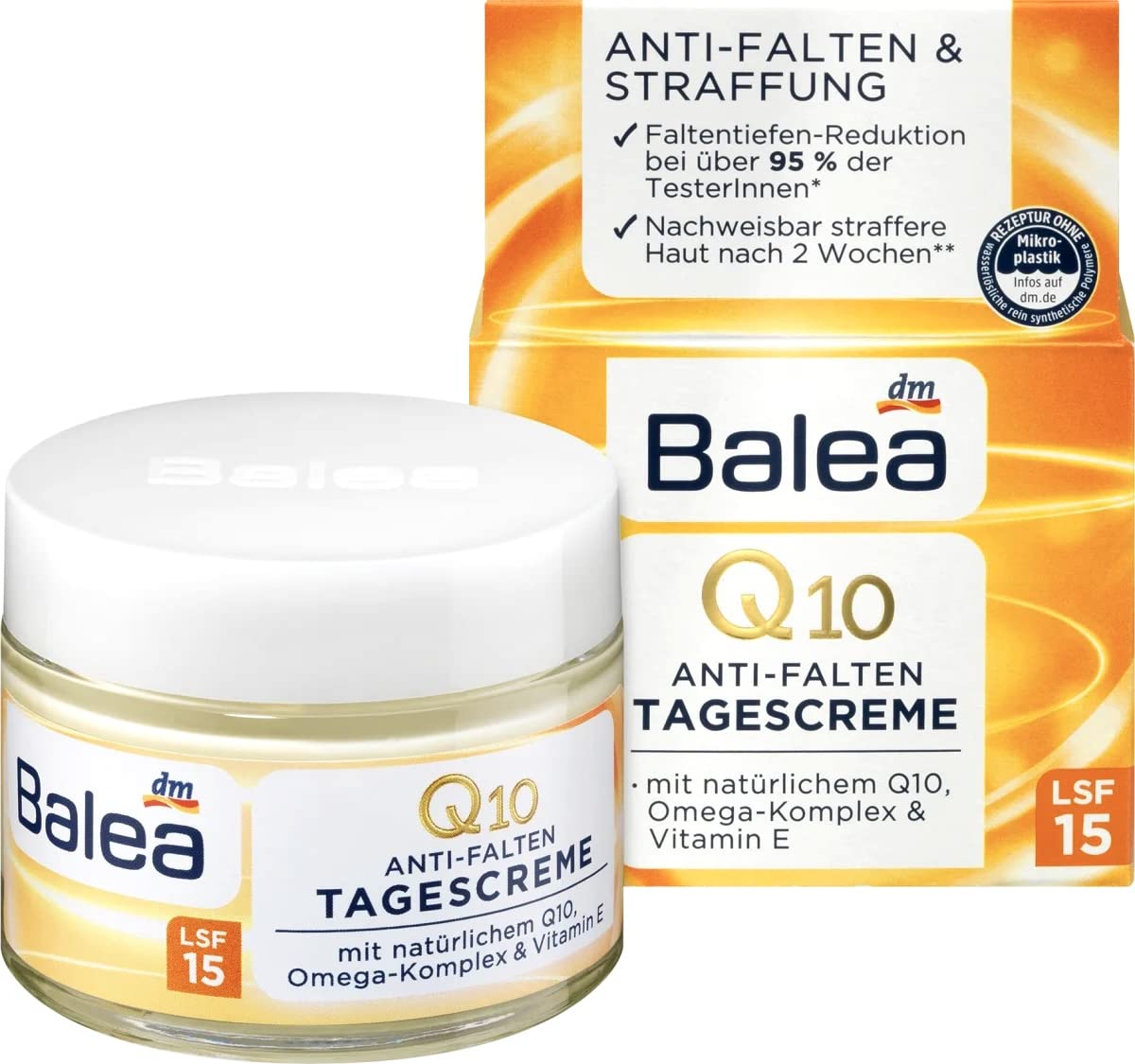 Volans Balea Q10 Crème Jour 50 ml – emballage pratique et compact, facile à transporter.