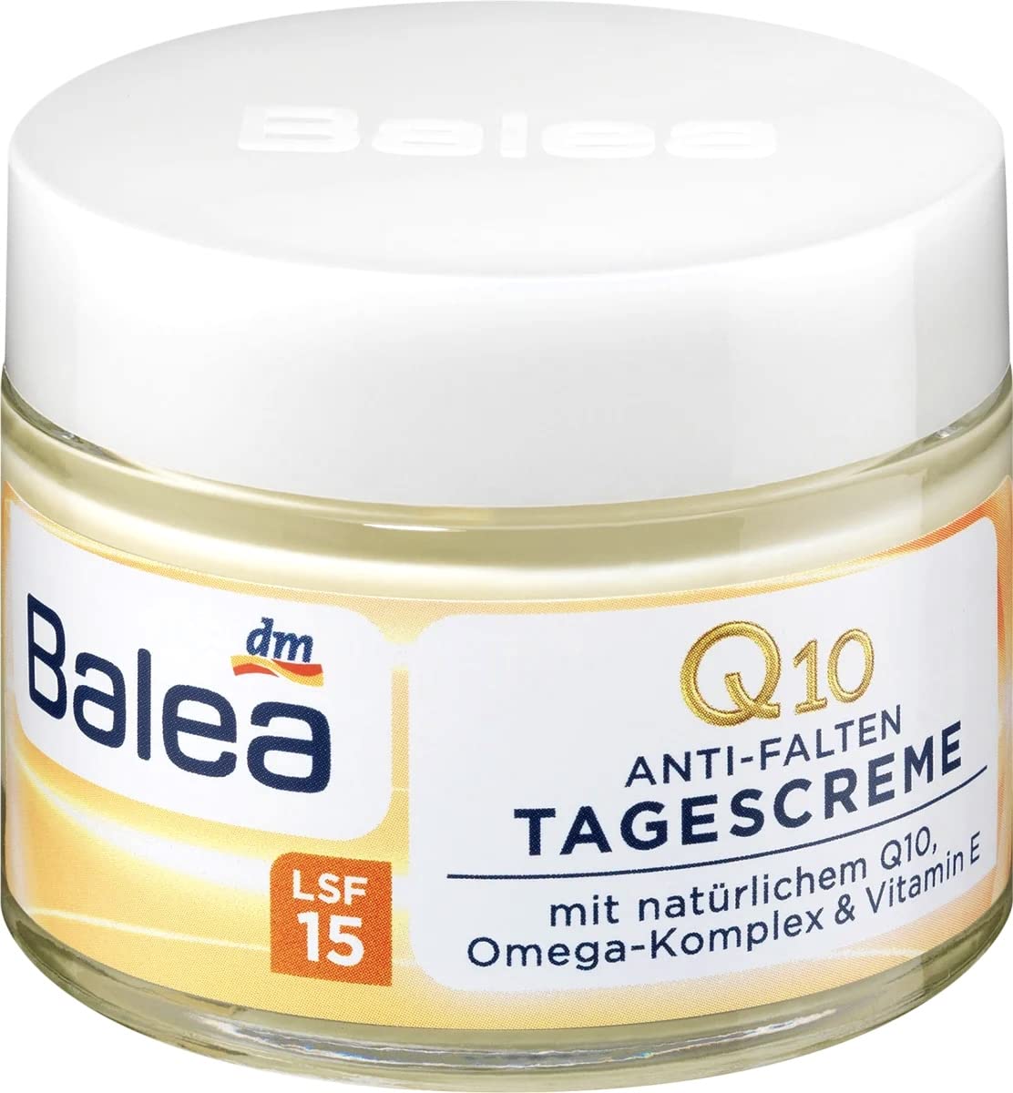 Volans Balea Q10 Crème Jour 50 ml – texture riche pour hydratation quotidienne.