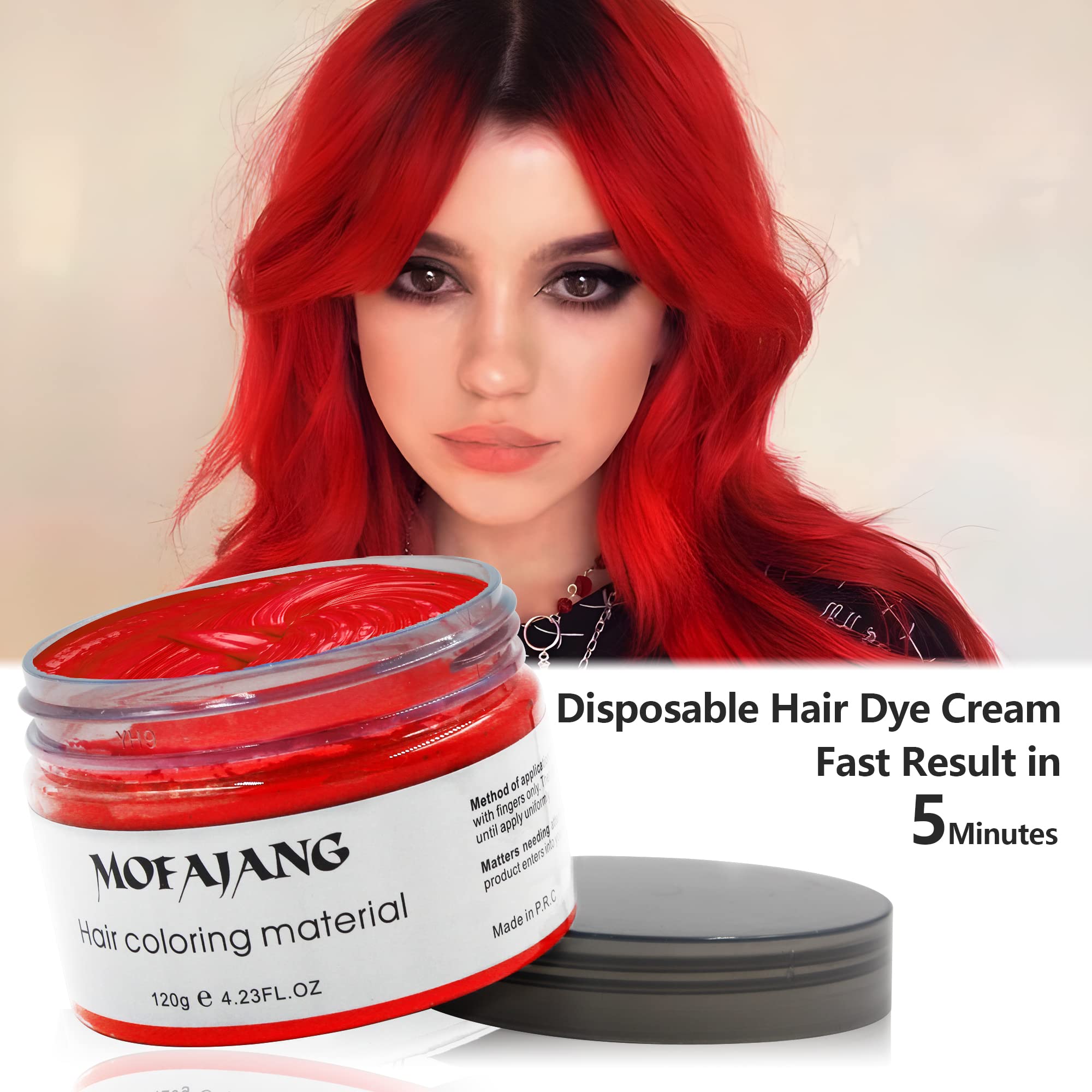 VOLLUCK application rouge cheveux - résultat rapide pour cosplay.