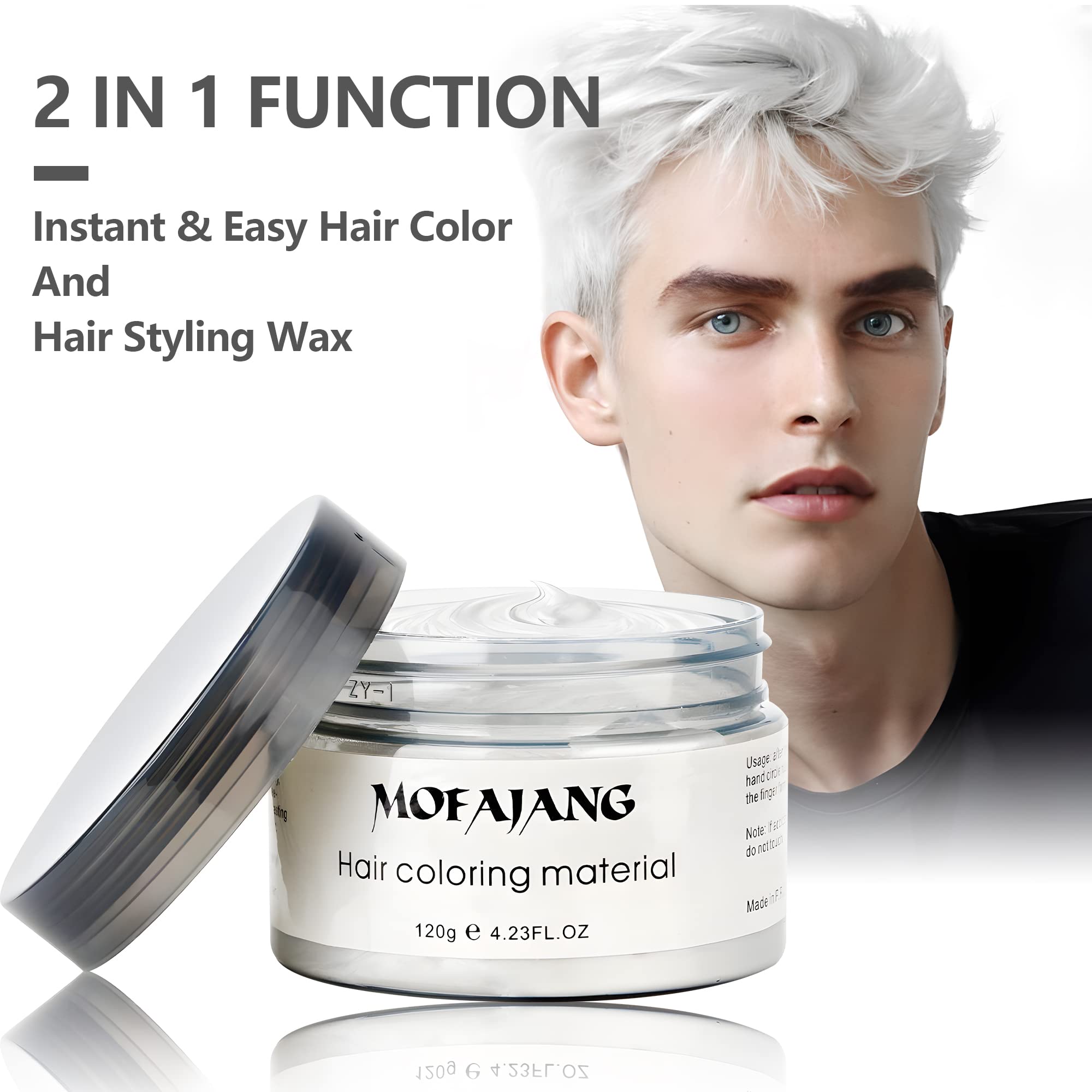 VOLLUCK cire capillaire blanche – texture lisse prête à modeler votre coiffure.