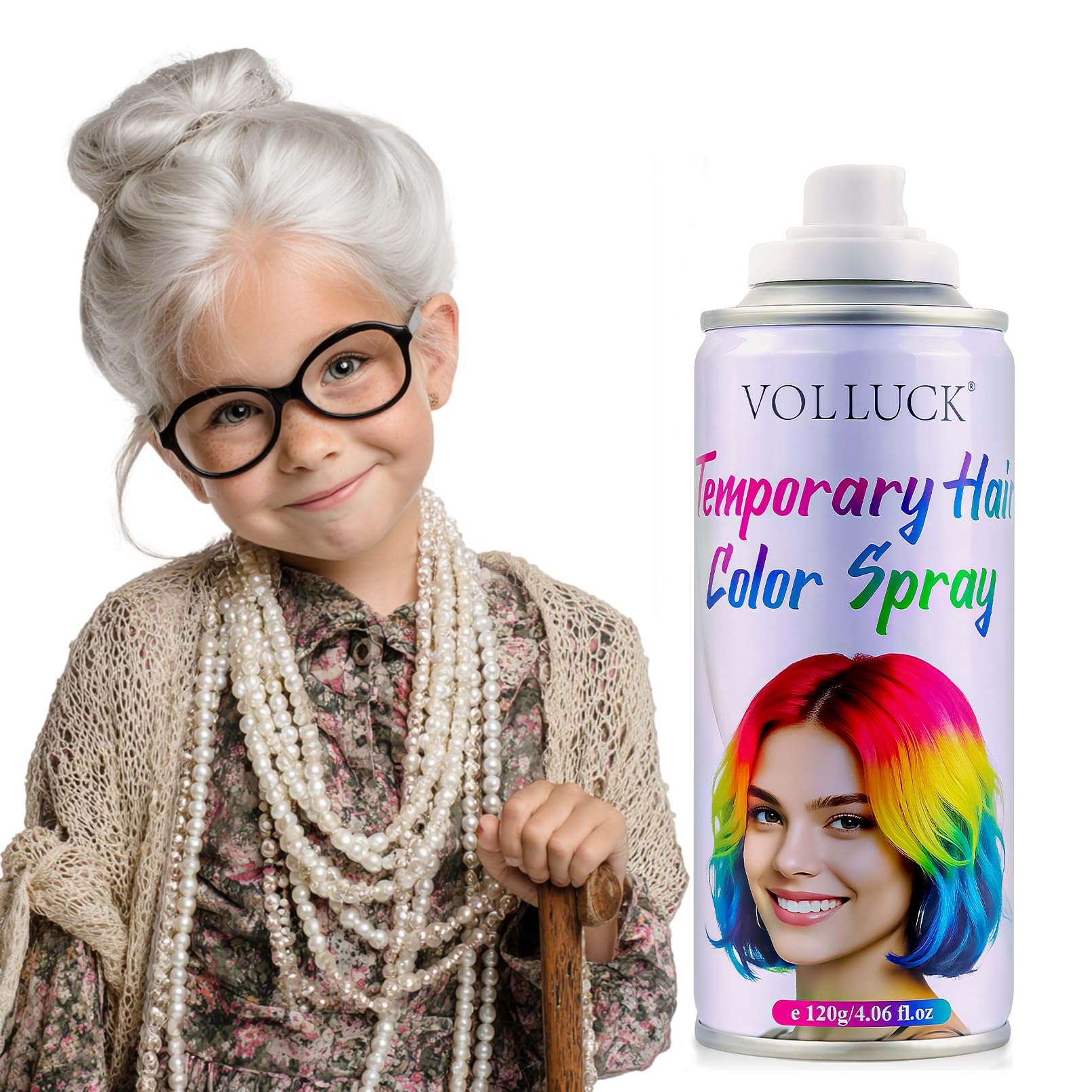 VOLLUCK colorant-cheveux blanc, bouteille 120 ml pour changement temporaire
